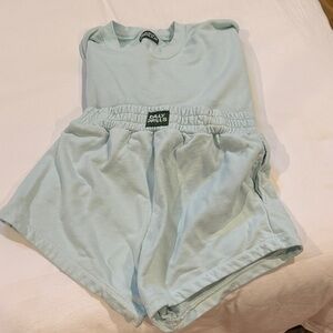 Daily Drills Sky Blue Relax Set “Lake Day” M/L - Top AND Shorts